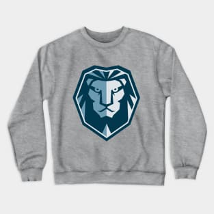 Iron Lion Head Illustration Crewneck Sweatshirt